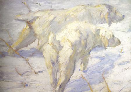 Franz Marc Siberian Sheepdogs (mk34) Sweden oil painting art